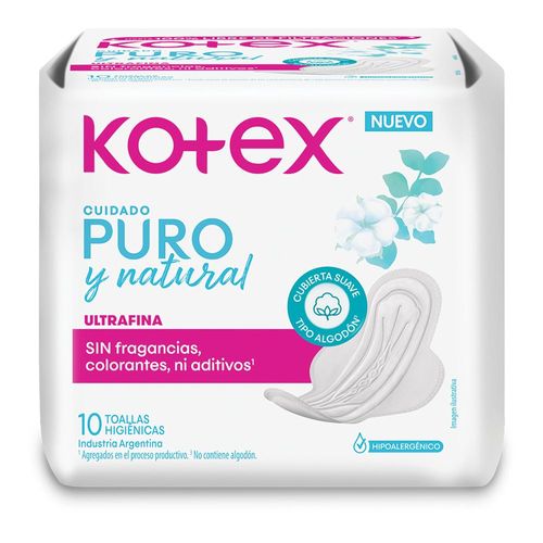 Toalla Ultrafina Kotex Pure x 10 un