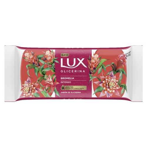 Jabón Lux Glicerina Bromelia 3 x 90 g