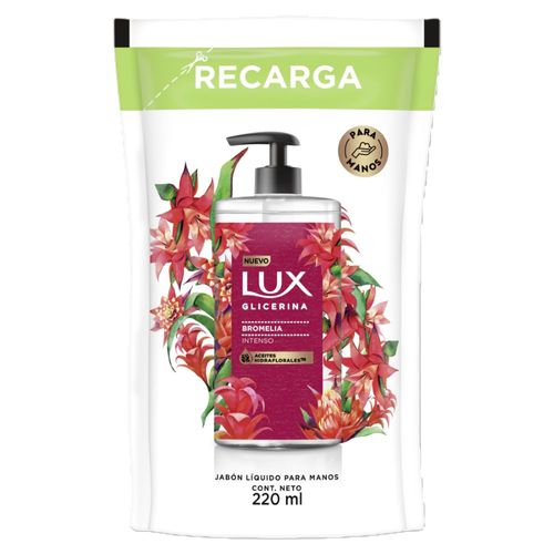 Jabón Líquido Lux Glicerina Bromelia Dp x 220 ml