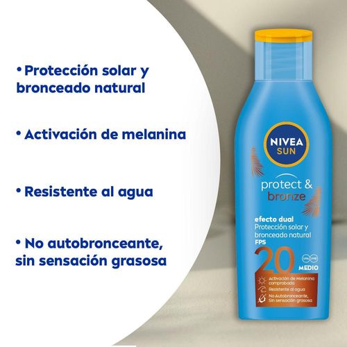 Bronceador y Protector Solar Nivea Sun Protect & Bronze Fps 20 x 200 ml