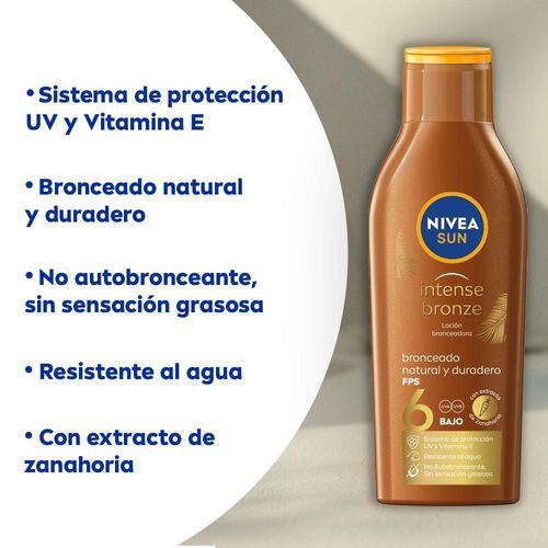 Bronceador Solar Nivea Sun Intense Bronze FPS 6 x 200 ml