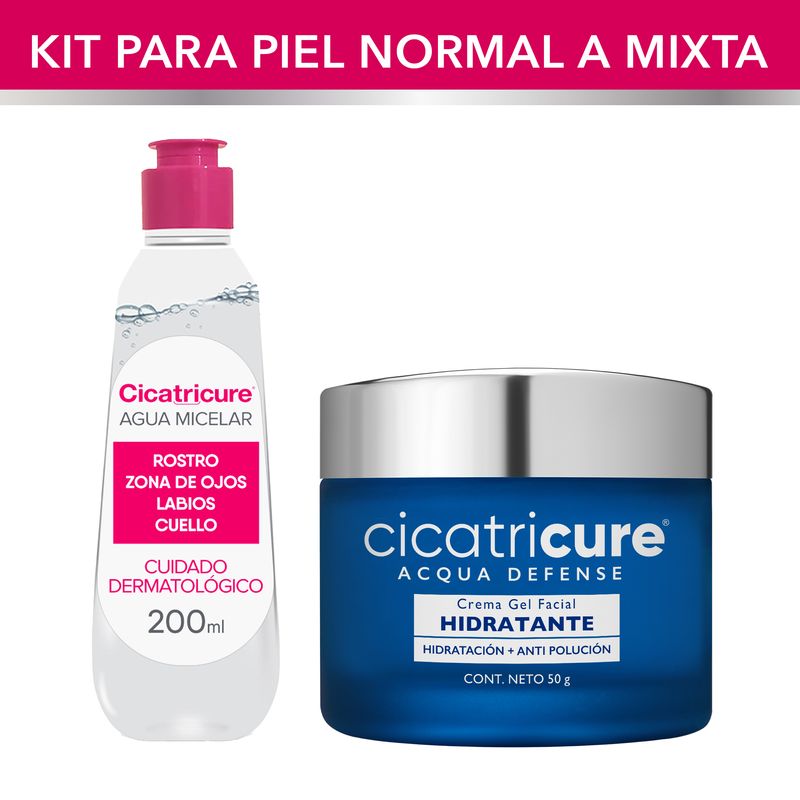 combo-facial-cicatricure-agua-micelar-x-200-ml-crema-gel-acqua-defense-x-50-g