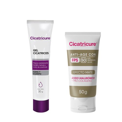 Combo Cicatricure Gel para Cicatrices x 30 g + Crema Fps 50 x 50 g