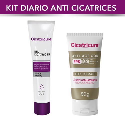 Combo Cicatricure Gel para Cicatrices x 30 g + Crema Fps 50 x 50 g