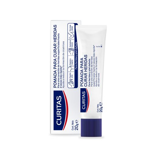 Combo Curitas Spray para Heridas x 50 ml + Pomada para Curar Heridas x 20 g + Apósitos Adhesivos Sensitive para Todo tipo de Piel x 20 un