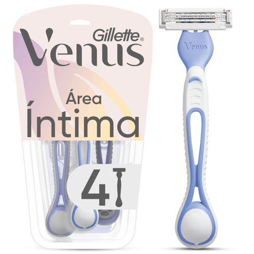 Máquina de Afeitar para Mujer Gillette Venus Íntima para la Zona Íntima x 4 un