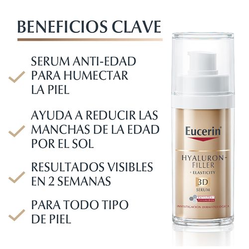 Sérum Antiedad e Hidratante 3D Eucerin Hyaluron-Filler + Elasticity x 30 ml