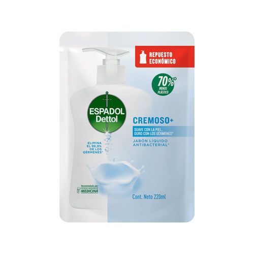 Jabón Líquido Espadol Dettol Antibacterial Original Repuesto x 500 ml