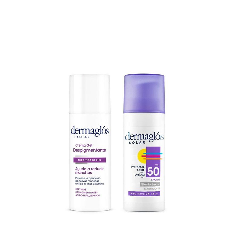 kit-dermaglos-crema-despigmentante-protector-solar-facial