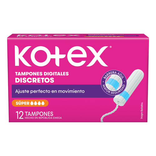 Tampones Digitales Kotex Súper x 12 un