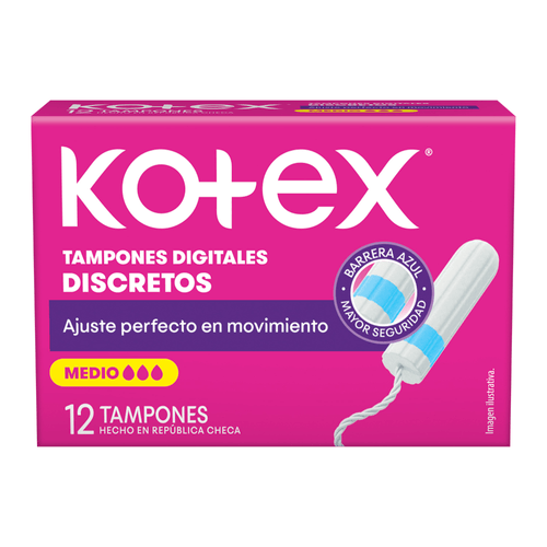 Tampones Digitales Kotex Medio x 12 un