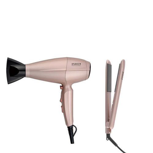 Combo Studio 9 Rose Gold Planchita + Secador