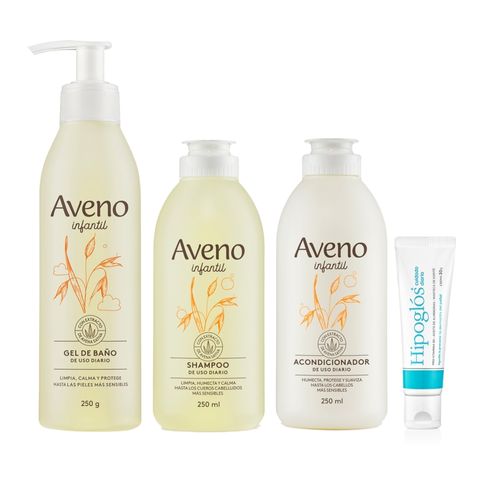 Kit de Baño Bebes y Niños Aveno + Hipoglós Cuidado Diario 30 g