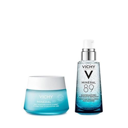 Combo Concentrado Vichy Minéral 89 Fortificante y Reconstituyente x 50 ml + Gel Matificante Vichy Mineral 89 x 50 ml