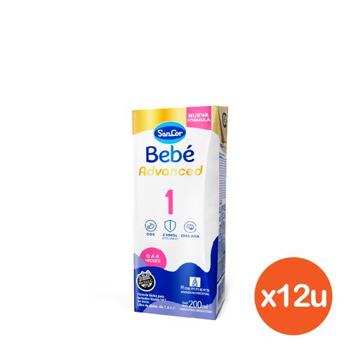 Fórmula Infantil Sancor Bebé Advance 0-6 meses x 200 ml x 12 un