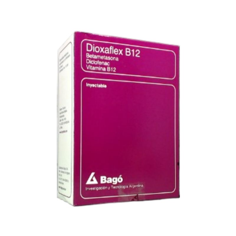 Dioxaflex B12 Diclofenac + Vitamina B12 + Betametasona x 3 Ampolla Inyectable