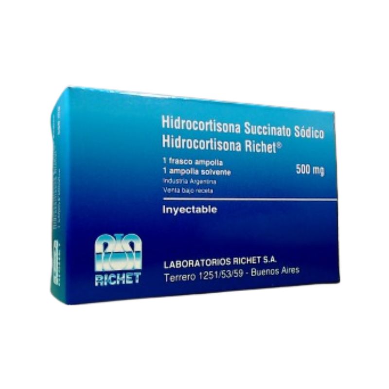 Hidrocortisona Richet 500 mg Liofilizado Frasco Ampolla x 1 - Farmacity
