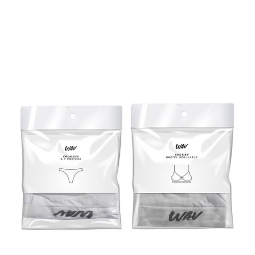 Combo Wav Talle M Corpiño Soutien Seamless Blanco + Colaless Seamless Blanco