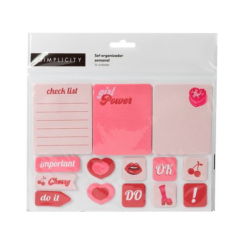 Set Organizador Semanal Simplicity Stationery x 14 un