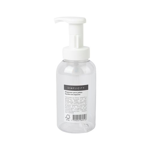 Dispenser para Jabon Liquido Espuma Simplicity Home Ola10