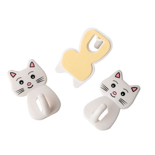 Ganchos de Plástico Gatito x 6 Simplicity Home Ola6