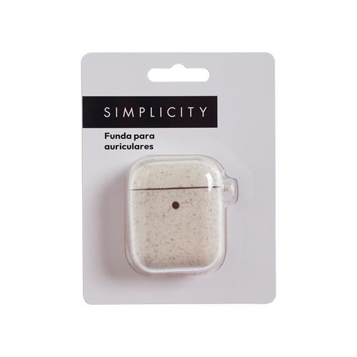 Funda para Auriculares Simplicity Tech Airpod Case Ivory
