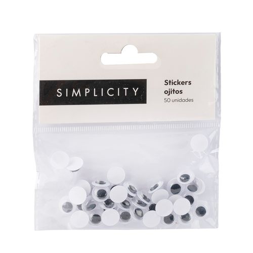 Stickers Ojitos Simplicity x 50 un