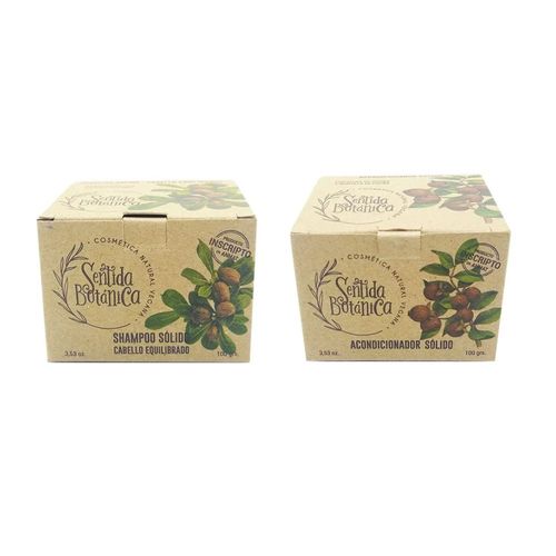 Combo Sentida Botánica Acondicionador Sólido x 100 g + Shampoo Sólido Equilibrado x 100 g