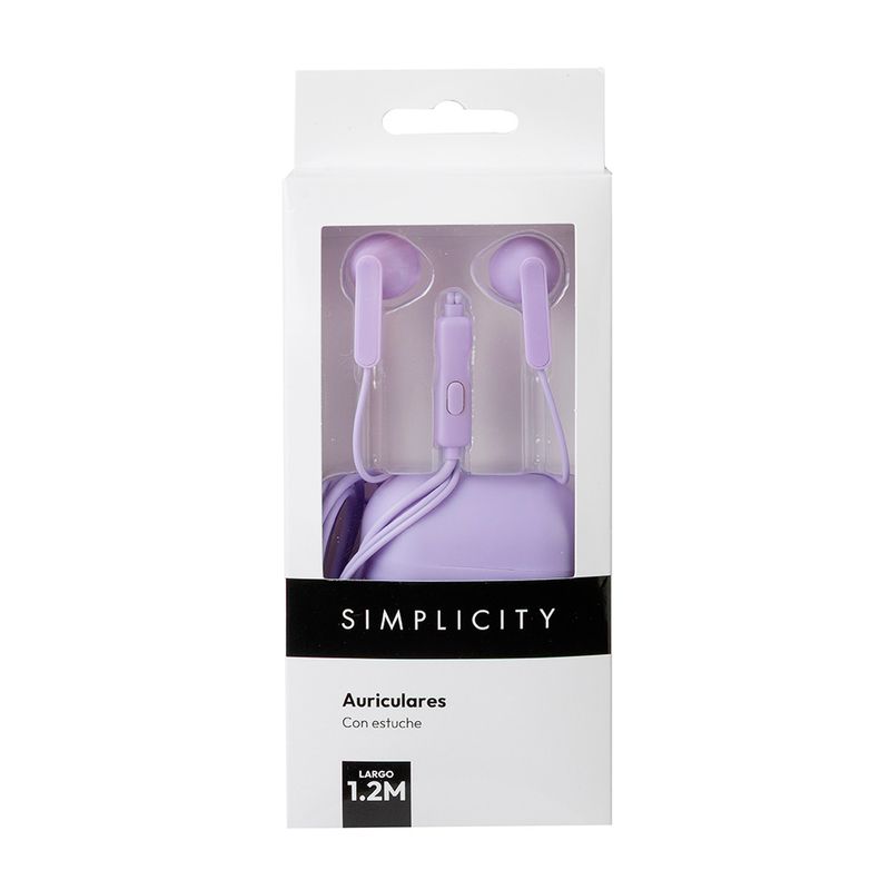 auriculares-con-estuche-lila-liso-simplicity-tech-ola12