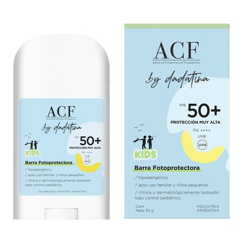 Protector Solar Apto Niños en Barra Acf by Dadatina FPS 50 x 30 g