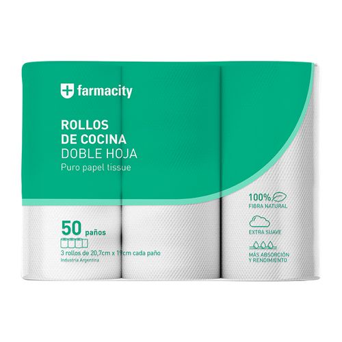 Rollo de Cocina Farmacity x 3 un x 50 un c/u