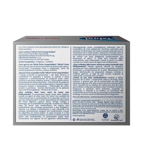 Tafirol Forte Paracetamol 650 mg x 30 Comp