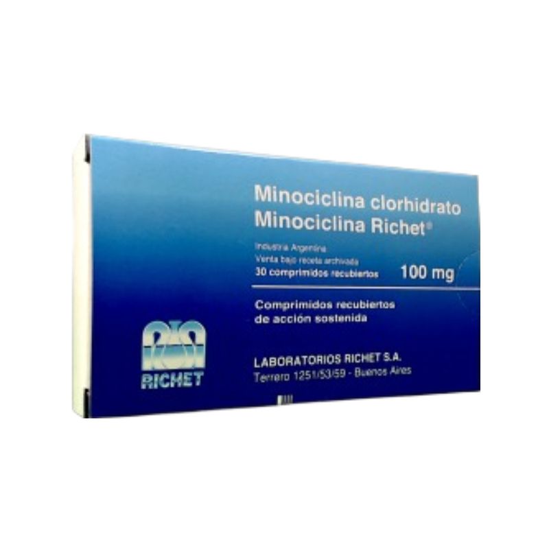 Minociclina Richet Minociclina 100 mg x 30 Comp - Farmacity