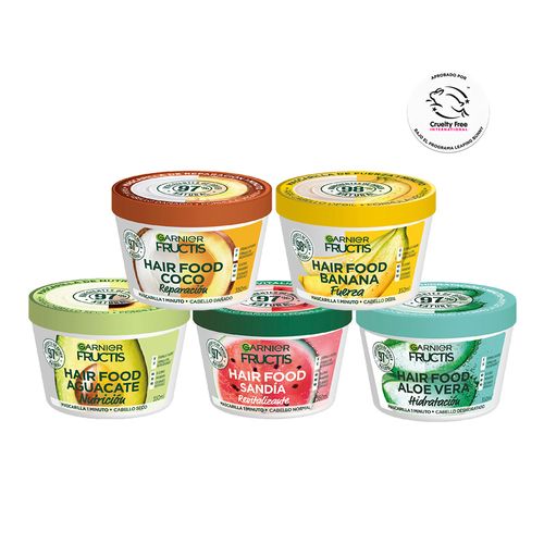 Kit Fructis Hair Food Alimenta tu Pelo: 5 Mascarillas