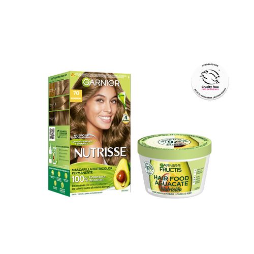 Kit Nutrisse Tono 70 + Fructis Hair Food Palta Mascarilla