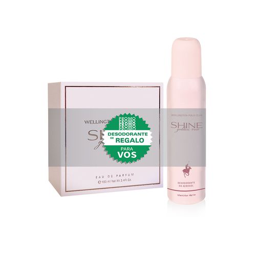 Set Edp Wellington Polo Club Shine Golden Rose + Desodorante 127 ml