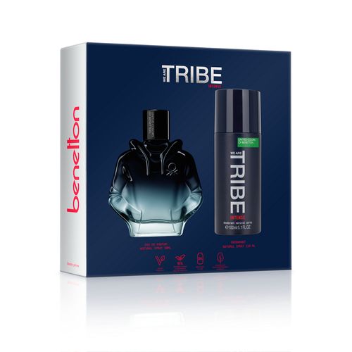 Set Edp Benetton Tribe Intense 90 ml + Desodorante 150 ml