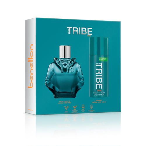 Set Edt Benetton Tribe Cool 90 ml + Desodorante 150 ml
