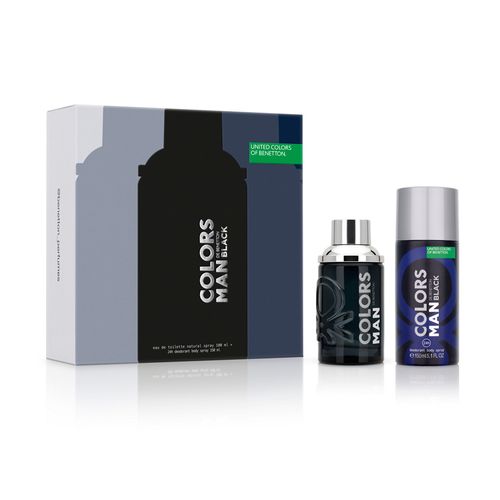 Set Edt Benetton Colors Man Black 100 ml + Desodorante 150 ml
