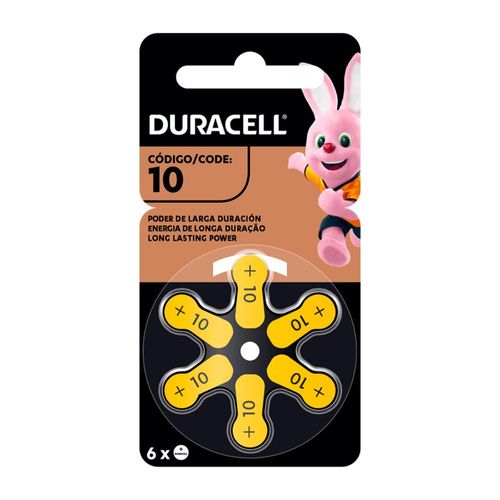 Pila para Audífonos Duracel Tamaño 10 Blister x 6 u