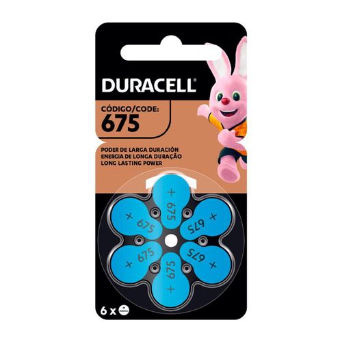 Pila para Audífonos Duracel Tamaño 675 Blister x 6 un