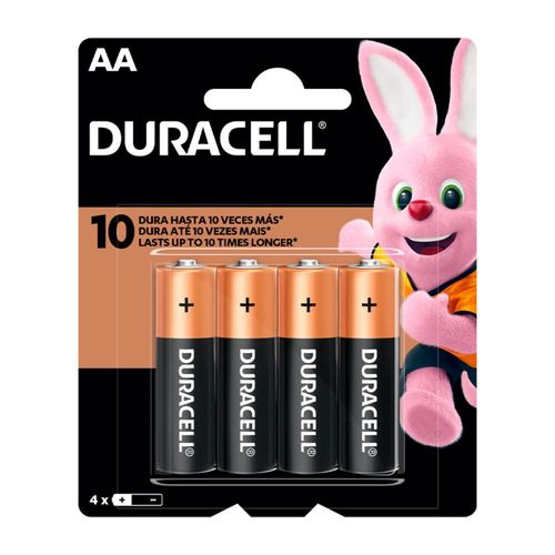 Pilas Alcalinas Duracell AA Blister x 4 un