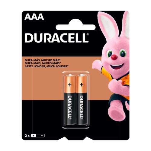Pilas Alcalinas Duracell AAA Blister x 2 un