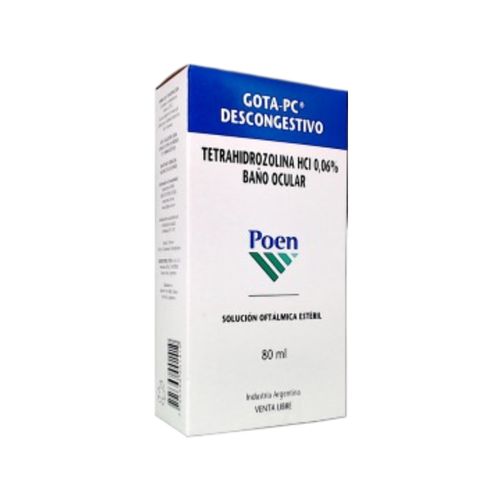 Gota Pc Tetrahidrozolina Descongestivo Baño Ocular x 80 ml