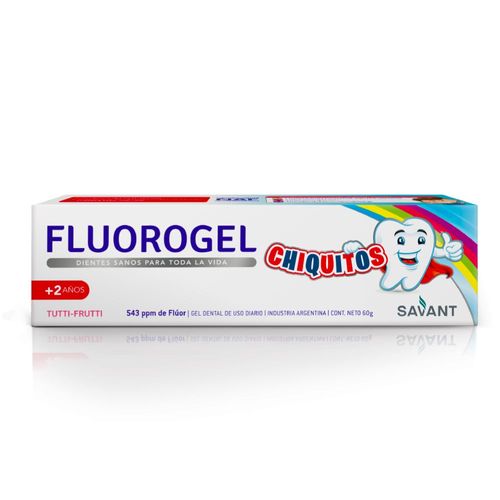 Pasta Dental Fluorogel Chiquitos Sabor Tutti Frutti x 60 g