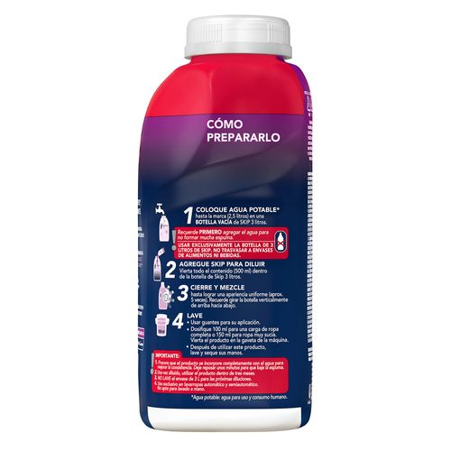 Jabón Líquido Skip Power Deluxe Concentrado Diluible x 500 ml