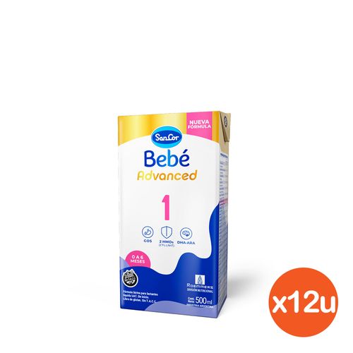 Fórmula Infantil Sancor Bebé Advance 0-6 meses x 500 ml x 12 un