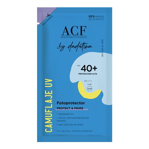 Fotoprotector Uv Spf 40 Protect And Prime Acf By Dadatina Repuesto x 45g