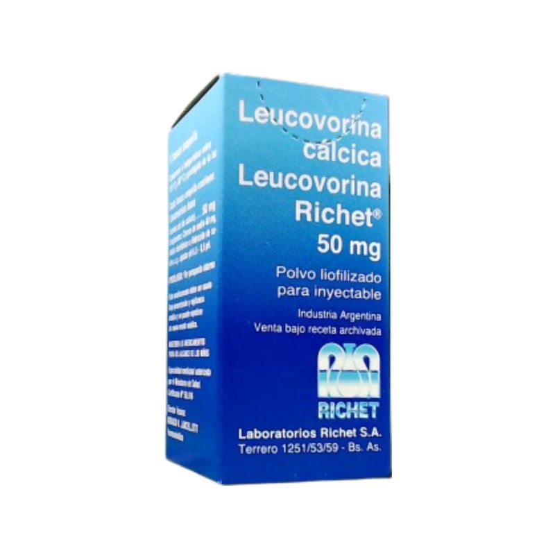 Leucovorina Richet 50 mg x 1 Inyectable - Farmacity
