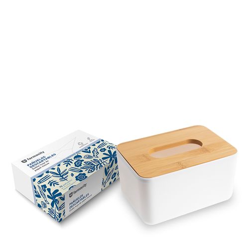 Combo Caja para Pañuelos Simplicity Mediana + Pañuelos Descartables Farmacity Caja x 75 un